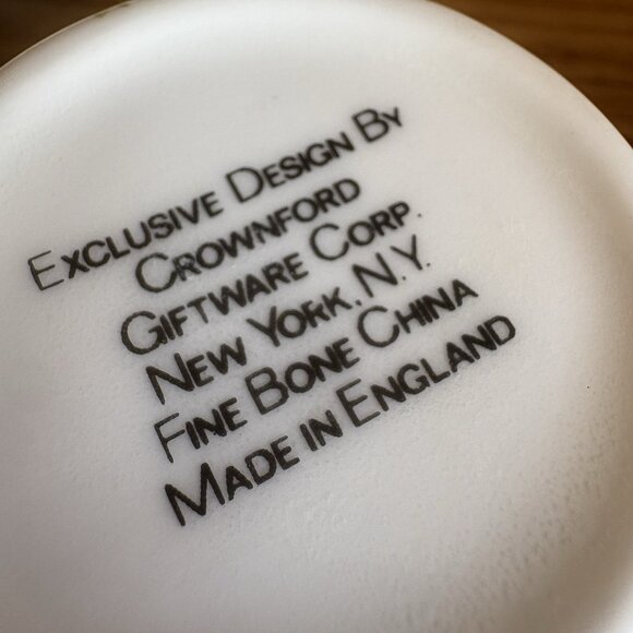 Set Of 2 Floral Flower Trinket Boxes Crownford Giftware England Fine China - Picture 9 of 13